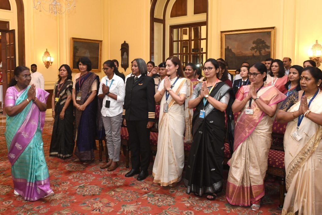 President Draupadi Murmu encouraging women to explore career options in aviation, aimed at strengthening connections between the President and citizens who are making significant contributions across various sectors | Aviation Today, one stop solution for all your latest news, trends and updates about aviation industry