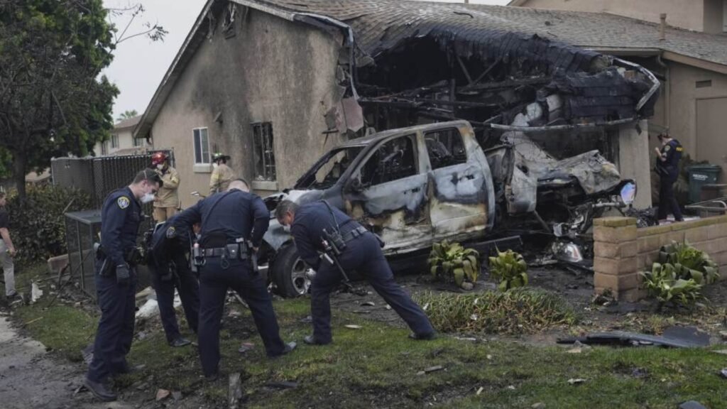 A Cessna Citation II crashed into San Diego’s Murphy Canyon early Thursday, killing all six onboard and igniting fires that damaged several homes. The jet struck power lines while approaching Montgomery-Gibbs Airport. Among the victims were music figures Dave Shapiro and Daniel Williams. Over 100 residents were evacuated, and eight suffered minor injuries. Investigations are underway, though key flight data was lost | Aviation Today