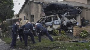 A Cessna Citation II crashed into San Diego’s Murphy Canyon early Thursday, killing all six onboard and igniting fires that damaged several homes. The jet struck power lines while approaching Montgomery-Gibbs Airport. Among the victims were music figures Dave Shapiro and Daniel Williams. Over 100 residents were evacuated, and eight suffered minor injuries. Investigations are underway, though key flight data was lost | Aviation Today