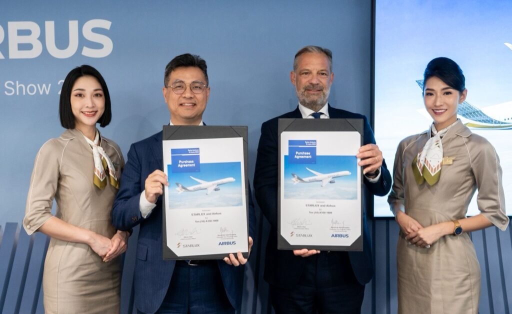 Paris, France: Airbus concluded a commanding performance at the 2025 Paris Air Show with a wide-ranging portfolio of new aircraft sales, defense procurements, and advanced technology collaborations. With a total business value exceeding $21 billion, the European manufacturer reinforced its position as a global aviation leader across both commercial and government sectors.
Robust Commercial Orders Across Single-Aisle and Widebody Families
Airbus secured substantial commitments for its A220, A320neo, and A350 aircraft families from key carriers in Asia and the Middle East. Vietnam’s VietJet committed to 100 A321neo aircraft to support its continued regional and international growth. The agreement includes flexibility for further expansion, with an additional 50 aircraft under consideration. The A321neo remains Airbus’s highest-selling single-aisle jet, with strong demand driven by fuel efficiency, operational range, and passenger capacity.
Saudi leasing firm AviLease signed firm orders for 30 A320neo family aircraft, alongside 10 A350 freighters representing a strategic move into both passenger and cargo leasing markets. The order is structured to allow for scalability, with provisions for future growth in widebody capacity as market demand increases.
Taiwan’s STARLUX Airlines further expanded its long-haul ambitions by signing a letter of intent for 10 additional A350-1000 aircraft. The airline, which already operates A350-900s, aims to bolster its premium service model on trans-Pacific and European routes. The A350-1000 offers increased capacity and extended range, aligning with STARLUX’s high-yield network strategy.
Expansion of European Defense Capabilities
On the defense front, Airbus formalized an agreement with the French and Spanish Ministries of Defence for the delivery of seven additional A400M aircraft four for France and three for Spain. These orders align with existing fleet strategies and underscore continued investment in European strategic lift capabilities. The A400M fleet will benefit from ongoing system upgrades, including enhanced self-protection suites, modular configurations for firefighting, and improved autonomy for multi-role missions.
Airbus Helicopters and Leonardo also confirmed the launch of a joint capability study for the NH90 Block 2 evolution, targeting upgrades in mission flexibility, avionics standardization, and manned-unmanned teaming. The program, initiated at the request of NAHEMA (NATO Helicopter Management Agency), aims to harmonize configurations across multiple NATO operators and extend the platform’s service life.
Strategic Focus on Hydrogen and Digital Innovation
As part of its long-term sustainability objectives, Airbus announced a new partnership with MTU Aero Engines to develop hydrogen fuel-cell propulsion systems. The agreement will advance the technical groundwork for integrating hydrogen-electric engines on future regional and short-haul aircraft platforms. The collaboration supports Airbus’s ZEROe initiative, with the first flight test of a hydrogen demonstrator targeted before the end of the decade.
In the digital systems domain, Airbus entered a cooperation agreement with Critical Software to co-develop embedded safety-critical software. The scope includes avionics, flight management systems, and cabin operations technology. This partnership is expected to enhance the reliability and cybersecurity of next-generation aircraft architectures and complements Airbus’s wider focus on digital transformation.
Financial Strategy and Shareholder Commitment
Airbus used the platform of the show to reaffirm its full-year 2025 financial guidance. The company also announced a revised dividend policy, raising its payout range to 30–50 percent of earnings, reflecting stronger cash flow generation and order backlog stability. Management reiterated its medium-term target of achieving a cash conversion ratio near one, supported by delivery volume increases and sustained demand across both passenger and freighter segments.