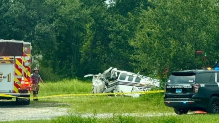 Alabama, United States: A small single-engine Beechcraft Bonanza aircraft crashed in a vacant lot near Gulf Shores International Airport on Sunday afternoon, sending both occupants to the hospital. The incident occurred around 2 p.m. as the plane was approaching the airport for landing. According to Gulf Shores Public Information Officer Grant Brown, the aircraft clipped a tree while descending, causing it to spin and crash in a vacant lot situated between Alabama Coastal Community College and the Gulf Shores Tourism Center. The pilot and his wife, who was the passenger, were able to evacuate the plane on their own. Both individuals were conscious and alert when first responders arrived at the scene. They were subsequently transported to Sacred Heart Hospital in Pensacola for evaluation and treatment. The crash site was secured by Gulf Shores Police and Fire Rescue, as well as airport management. Fortunately, the incident occurred outside the airport boundaries, so airport operations were not affected, and traffic on Alabama 59 remained unaffected. The National Transportation Safety Board (NTSB) has been notified and is expected to send investigators to the scene to determine the cause of the crash. Flight tracking data indicates that the aircraft departed from Paris, Texas, earlier in the day and was en route to Gulf Shores International Airport when the incident occurred. The NTSB's investigation will provide further insights into the circumstances leading to the crash. Authorities have not released the identities of the individuals involved at this time.