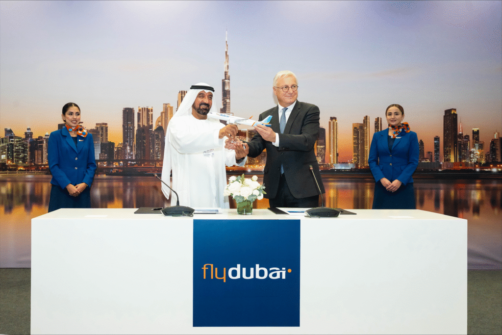 Dubai, United Arab Emirates: Flydubai has signed a Memorandum of Understanding (MoU) with Airbus to acquire 150 A321neo aircraft, representing the airline’s first major commitment to Airbus and ending its historic reliance on Boeing for narrow-body jets. The MoU was announced during the Dubai Airshow 2025, highlighting flydubai’s strategic growth plans aligned with Dubai’s long-term economic vision. The signing ceremony included Sheikh Ahmed bin Saeed Al Maktoum, Chairman of flydubai, Ghaith Al Ghaith, CEO of flydubai, and Christian Scherer, Airbus Chief Commercial Officer. Sheikh Ahmed described the MoU as a “landmark” agreement that goes beyond fleet expansion, underscoring flydubai’s role in supporting Dubai World Central (DWC), the emirate’s growing aviation hub. Until now, flydubai has operated an exclusively Boeing 737 fleet. The inclusion of Airbus A321neos marks a strategic diversification of its narrow-body fleet, providing more operational flexibility and positioning the airline to meet increasing demand on regional and international routes. Analysts note that diversifying suppliers reduces dependency risks and strengthens negotiating leverage. The agreement also includes 100 additional options and carries an estimated value of US$ 24 billion, emphasizing flydubai’s long-term commitment to fleet modernization. Deliveries are scheduled to begin in 2031, reflecting a measured, strategic expansion rather than immediate capacity growth. The A321neo is Airbus’ latest-generation narrow-body aircraft, equipped with advanced engines, Sharklets, and cabin innovations that deliver over 20% fuel savings and CO₂ reduction compared with previous-generation models. The aircraft also supports operations with up to 50% Sustainable Aviation Fuel (SAF) today, with Airbus targeting full 100% SAF capability by 2030, reflecting the airline’s and manufacturer’s commitment to sustainable aviation. According to Ghaith Al Ghaith, flydubai’s CEO, the acquisition aligns with Dubai’s Economic Agenda D33, aiming to strengthen connectivity across the Middle East, Asia, and Europe, while supporting the emirate’s infrastructure and aviation growth objectives. The MoU represents a commercial breakthrough for Airbus, acquiring a customer historically loyal to Boeing. The deal reinforces Airbus’ presence in the Middle East, a region experiencing rapid growth in air travel. For Boeing, the shift signals increasing competitive pressure in the single-aisle segment, as airlines seek more fuel-efficient and flexible fleet options. Analysts note that while the MoU is not yet a firm order, its size and scope make it one of the largest narrow-body commitments in recent years. Airbus will need to scale up A321neo production to meet the projected delivery schedule, amidst growing global demand for single-aisle jets. Flydubai’s move to include Airbus A321neos strengthens its long-term growth trajectory, supporting network expansion, operational efficiency, and sustainability goals. The aircraft are expected to serve high-density regional and international routes, positioning the airline to capitalize on the post-pandemic travel recovery and Dubai’s rising role as a global aviation hub. As deliveries begin in 2031, this landmark agreement sets a precedent in Middle Eastern aviation, highlighting the shift toward modern, fuel-efficient aircraft while reshaping the competitive landscape between Airbus and Boeing in the region.