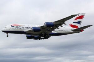 London, United Kingdom: A British Airways Airbus A380 operating flight BA285 en route from London Heathrow to San Francisco was forced to turn back to the UK after the crew identified a technical issue mid-flight, authorities and flight tracking data confirm. The double-deck superjumbo, registered as G-XLEK, departed Heathrow at approximately 11:43 GMT on Wednesday for the scheduled transatlantic service. Around four hours into the planned 10-hour journey, the flight began holding over northern UK airspace near Scotland and released fuel over a remote area off the west coast, a standard aviation practice to safely reduce landing weight. Flight tracking services showed BA285 circling at multiple flight levels for more than an hour before crews initiated the return to Heathrow. During this period the aircraft also became one of the most-tracked flights globally on FlightRadar24, highlighting the unusual nature of the diversion. British Airways subsequently confirmed the aircraft touched back down at Heathrow later the same day without declaring an emergency. In a statement to media, the airline said the diversion was due to a technical issue with the aircraft’s communication system and stressed that all on board landed safely with no injuries reported. Passengers affected by the disruption are being assisted with rebooking and ground support. The airline has apologised to customers for the inconvenience and encouraged travellers to check flight status information via official channels. A few days ago on December 8, a British Airways Airbus A320 flight from Edinburgh to London declared a mid-air emergency and returned safely to Edinburgh Airport earlier this week, after pilots reported a landing gear malfunction shortly after departure. Flight BA1443, bound for Heathrow, issued the internationally recognised 7700 emergency squawk code minutes after takeoff when the aircraft’s landing gear failed to retract properly, prompting the crew to hold over Stirling while troubleshooting before returning and landing without incident. The unscheduled return led Edinburgh Airport to temporarily suspend incoming and outgoing flights, with several services diverted to nearby airports during the disruption. No injuries were reported, and British Airways apologised to affected passengers as operations resumed after the technical issue was resolved.