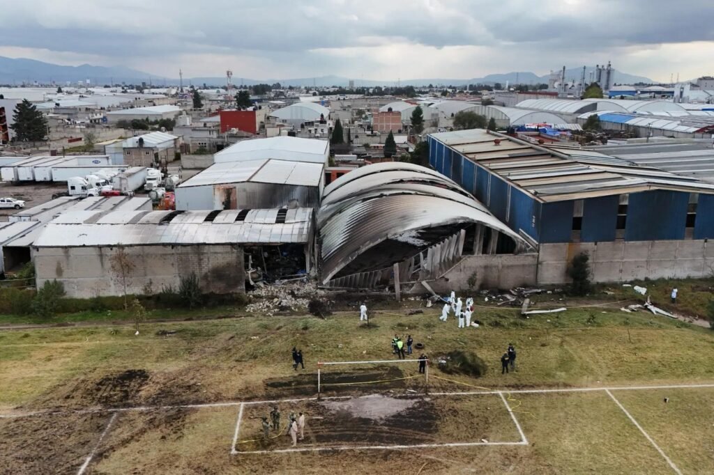 Mexico City, Mexico: At least seven people were killed Monday when a small private jet crashed in central Mexico while attempting an emergency landing, Mexico State Civil Protection Coordinator Adrian Hernandez said. The accident occurred in San Mateo Atenco, an industrial area roughly 5 kilometers (3 miles) from Toluca International Airport, approximately 50 kilometers west of Mexico City. Officials said the jet was carrying 10 people, eight passengers and two crew members at the time of the crash. The aircraft, a privately owned jet, had departed earlier from Acapulco on Mexico’s Pacific coast and was en route to Toluca when it encountered apparent difficulties mid-flight. According to Adrián Hernández, coordinator of Mexico State Civil Protection, the jet was carrying eight passengers and two crew members at the time of the incident. Officials said the aircraft appeared to be attempting an emergency landing on a nearby open field when it instead struck the metal roof of a business structure, igniting a large fire that spread rapidly through the area. Several hours after the crash, authorities reported that seven bodies had been recovered from the wreckage. Recovery efforts are ongoing and officials have not yet commented on the status of any potentially missing occupants. Local emergency teams, including civil protection, firefighting units, and rescue personnel, responded swiftly to the scene. San Mateo Atenco Mayor Ana Muñiz confirmed that the blaze prompted the precautionary evacuation of around 130 people from nearby businesses. Federal and state aviation authorities have launched a formal investigation to determine the cause of the crash. No preliminary findings have been released.