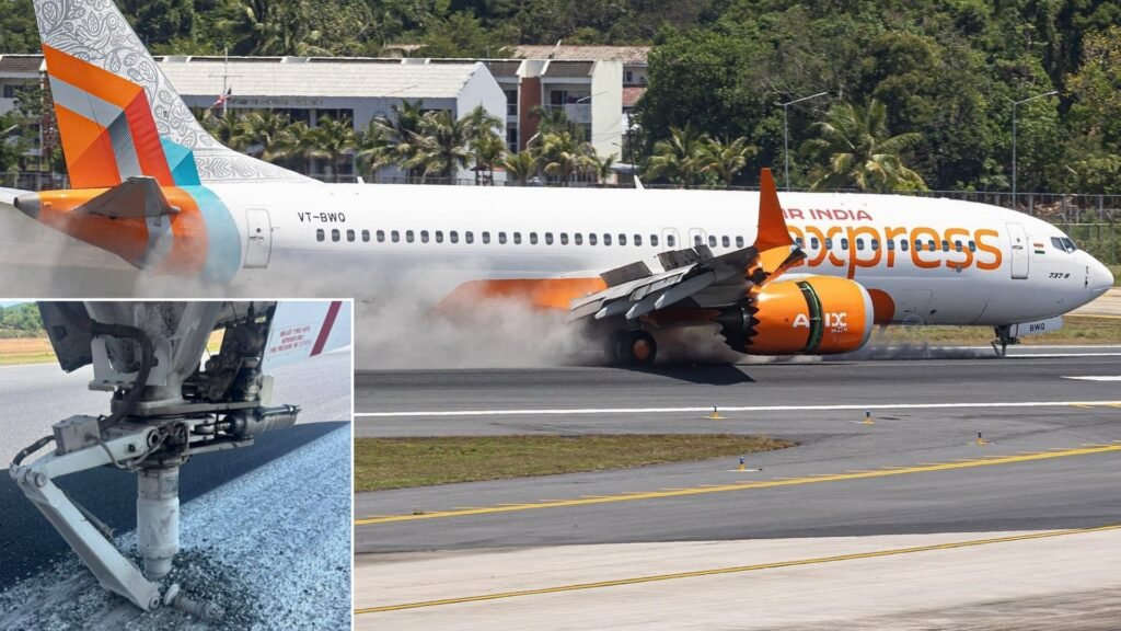 Air India Express Boeing 737 MAX Suffers Nose Gear Damage After Hard Landing In Phuket SEO DES: India’s aviation regulator said the aircraft made a suspected hard landing with a bounce on runway 9, damaging the nose landing gear during touchdown SOCIAL: An Air India Express Boeing 737 MAX 8 operating flight IX938 from Hyderabad, India to Phuket, Thailand suffered nose landing gear damage after a suspected hard landing at Phuket International Airport on March 11. The aircraft, carrying 133 passengers, stopped on the runway, forcing a temporary suspension of airport operations. All passengers and crew were safely evacuated with no injuries reported. Airport teams later towed the aircraft for technical inspections and runway clearance. Authorities have launched an investigation to determine the cause of the hard landing and landing gear damage. Image: upuknews (X) Video: Saturnworldnews (X) | India Today Phuket, Thailand: An Air India Express flight operating from Hyderabad to Phuket suffered damage to its nose landing gear after a hard landing at Phuket International Airport in Thailand on Wednesday, forcing airport authorities to temporarily suspend runway operations while emergency teams cleared the aircraft. The aircraft involved in the incident carried 133 passengers, all of whom were reported safe after the evacuation The aircraft involved was a Boeing 737 MAX 8 operating flight IX938 from Hyderabad. According to officials, the aircraft experienced a nose-wheel issue during landing, leaving the plane immobilised on the runway and prompting the airport to halt flight movements as a safety precaution. Flight-tracking data indicated that the aircraft departed Rajiv Gandhi International Airport in Hyderabad at 6:42 a.m., slightly later than its scheduled departure of 6:20 a.m., and landed at Phuket at about 11:40 a.m. local time. Shortly after touchdown, the nose landing gear was found to be damaged following what authorities described as a suspected hard landing. Officials from India’s aviation regulator said the aircraft “made a suspected hard landing with a bounce on runway 9,” which led to damage to the forward landing gear. In aviation terms, a hard landing occurs when an aircraft touches down with excessive vertical speed or force. Photographs and videos from the airport showed the damaged nose-wheel section of the aircraft on the runway after landing. Emergency response teams and airport personnel rushed to secure the aircraft and assess the situation. Passengers and crew on board the aircraft were safely evacuated and taken to the terminal building, with no injuries reported, according to airline and airport authorities. The disabled aircraft remained on the runway for several hours while airport teams worked to tow it away and conduct safety inspections. The temporary runway closure caused disruptions to scheduled flight operations at Phuket, one of Thailand’s busiest international tourism gateways. In a statement, Air India Express confirmed the incident, saying the Hyderabad–Phuket flight experienced an issue with the nose wheel after landing and that the crew followed all standard safety procedures. “We confirm that our Hyderabad-Phuket flight on March 11 experienced an issue with the nose wheel at Phuket Airport. The crew followed all standard protocols, and guests were safely deplaned,” the airline said. Authorities are expected to investigate the circumstances surrounding the landing and the damage to the aircraft’s landing gear, in coordination with relevant aviation regulators. https://x.com/i/status/2031674853678620901