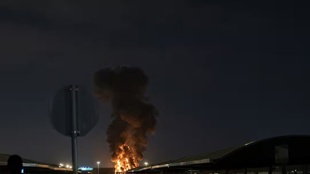 Drone Strike Triggers Fire At Kuwait International Airport Amid Escalating Gulf Crisis SEO DES: Kuwait has reported multiple recent attacks, including strikes on radar systems & fuel tanks, reflecting rising threats to critical aviation infrastructure SOCIAL: A drone strike hit a fuel tank at Kuwait International Airport in Kuwait City, Kuwait, triggering a fire that was quickly contained with no casualties and limited damage. The incident is part of a series of recent drone and missile attacks linked to escalating Iran-U.S.-Israel tensions, with authorities continuing investigations as regional security risks intensify. Kuwait has reported multiple similar attacks in recent weeks, including strikes on radar systems and fuel facilities, reflecting growing threats to critical aviation infrastructure. The situation reflects a broader regional escalation, with Gulf nations facing increased aerial threats and rising concerns over aviation safety and fuel supply stability. Kuwait City, Kuwait: A drone strike targeting fuel storage infrastructure at Kuwait International Airport triggered a fire on Wednesday, marking the latest escalation in a widening regional conflict linked to the ongoing Iran-U.S.-Israel tensions. According to Kuwait’s Civil Aviation Authority, the attack struck a fuel tank at the airport, causing a blaze that was swiftly contained by emergency response teams. Authorities confirmed that no casualties or injuries were reported, and initial assessments indicated that the damage was limited to infrastructure. Emergency protocols were immediately activated, with firefighting units responding to the scene and bringing the situation under control within a short period. Officials have not yet disclosed the origin of the drone or the group responsible, and investigations remain ongoing. Agency spokesman Abdullah Al-Rajhi said the impact was “limited,” confirming that firefighters were continuing operations to fully extinguish the blaze. Preliminary assessments indicated that the attack caused only material damage. The incident is not isolated. Kuwait has faced repeated drone and missile attacks in recent weeks, as regional tensions intensified following coordinated military actions involving Iran, the United States, and Israel. Wednesday’s strike is the latest in a string of attacks targeting Kuwait’s main airport since the conflict intensified on February 28. Earlier incidents include a March 14 drone strike on radar systems and a March 8 attack that damaged fuel storage facilities. A separate strike on a passenger terminal had left several people with minor injuries. Kuwait’s military has repeatedly reported “waves of hostile drones” entering its airspace, with air defense systems actively intercepting incoming threats. The attack comes amid a broader escalation in the Middle East, where Iran has launched drone and missile strikes targeting the U.S.-linked assets and allied countries across the Gulf, including Kuwait, Bahrain, and Jordan. Kuwait, which hosts U.S. military installations, has increasingly found itself exposed to retaliatory strikes as the conflict expands beyond its initial theaters. In recent weeks, the country has also reported casualties among security personnel and damage to infrastructure linked to ongoing aerial attacks, reflecting the persistent threat environment. Globally, the conflict has begun to impact aviation operations and fuel supply chains, with rising jet fuel prices and early signs of disruptions to flight networks in parts of Asia and beyond. Kuwaiti authorities continue to assess the full extent of the damage and are working to determine the source and intent behind the attack. No group has officially claimed responsibility so far.