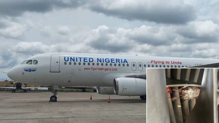 United Nigeria Grounds Two Aircraft After Jet Blast Damage & Bird Strike Incident SEO DES: No injuries reported; aircraft grounded for checks. Back-to-back incidents disrupted operations, causing delays and cancellations network-wide SOCIAL: United Nigeria Airlines faced disruptions after two incidents on March 29, 2026 a jet blast at Murtala Muhammed International Airport damaged a parked Embraer 190 when a baggage trolley was blown into it. While a separate Airbus A320 suffered a bird strike on an Asaba–Lagos flight. Both aircraft were grounded for safety checks, leading to delays and cancellations across the airline’s network. The airline confirmed no injuries and reiterated that all actions were taken in line with strict safety protocols. Lagos, Nigeria: United Nigeria Airlines faced significant operational disruption after two separate incidents, a jet blast-induced ground accident and a bird strike forced the airline to withdraw two aircraft from service within hours on March 29, 2026. According to a travel advisory issued by the airline, the first incident occurred at Murtala Muhammed International Airport, Lagos, involving an Embraer 190 aircraft that had earlier arrived from Akanu Ibiam International Airport as Flight UN0503. The aircraft was parked at the domestic terminal in an open bay between two other aircraft and was being prepared for its next scheduled service, Flight UN0500. During this time, multiple aircraft movements took place simultaneously on the ramp. The airline explained that while one nearby aircraft had begun taxiing after completing boarding, another aircraft was executing a pushback onto the taxiway. The combined movements generated a powerful jet blast in the ramp area. The force of the jet blast displaced ground handling equipment, specifically a baggage trolley, which was blown into the parked Embraer 190. The impact caused damage to critical external components, including the antenna and the forward fuselage near the nose landing gear. Following the incident, the aircraft was immediately withdrawn from service for comprehensive inspection in line with safety protocols, the airline said. In a separate development on the same day, the airline reported a bird strike involving an Airbus A320 operating Flight UN0509 from Asaba to Lagos. The incident occurred during the flight when a bird struck one of the aircraft’s engines. The airline did not report any injuries, but confirmed that the affected aircraft was also grounded for detailed checks and maintenance as a precautionary measure. United Nigeria Airlines stated that the back-to-back incidents led to disruptions across its network, with several flights delayed or cancelled. The airline apologised to passengers, noting that teams were working to minimise the impact and assist affected travellers. The airline emphasised that both decisions to withdraw the aircraft were guided by its “strict and uncompromising safety standards,” reaffirming its commitment to operational safety despite the disruptions.