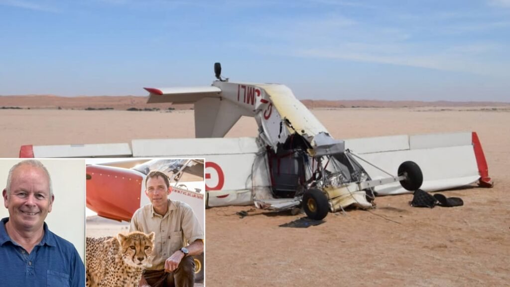 British Wildlife Scientist, Pilot Killed In Plane Crash During Namibia Research Flight SEO DES: Wilson was a renowned Royal Veterinary College researcher known for animal biomechanics and wildlife tracking, while Oakman was a retired airline pilot SOCIAL: A UK-registered Groppo-Trail light aircraft crashed near the Gobabeb Research Centre in the Namib Desert, about 100 km from Walvis Bay, Namibia, on 4 March 2026, killing British wildlife scientist Alan Martin Wilson and pilot Neil Thomas Oakman. The aircraft had taken off around 17:00 local time for a wildlife-tracking mission to locate radio-collared antelope in the desert. When the aircraft failed to return by about 19:00, colleagues raised the alarm and a search located the wreckage close to the Gobabeb airstrip. Authorities believe both occupants died instantly in the crash. Wilson was a renowned researcher from the Royal Veterinary College, known for his work on animal biomechanics and wildlife tracking, while Oakman was a retired airline pilot and experienced aviation trainer. Namibia’s aviation accident investigators have launched an inquiry to determine the cause of the crash. Walvis Bay, Namibia: A British wildlife scientist and a pilot were killed when a light aircraft crashed near a desert research centre in Namibia during a wildlife-tracking mission, authorities confirmed. The accident occurred on Wednesday, 4 March 2026, near the Gobabeb Research Centre in the Namib Desert, about 100 km from Walvis Bay. The aircraft involved was a British-registered Groppo light aircraft (Groppo-Trail ultralight type) conducting a research observation flight over the dunes. According to Namibian police and investigators, the aircraft took off at around 17:00 local time to locate radio-collared antelope being monitored as part of a wildlife research project. The flight was expected to return shortly afterward. When the aircraft failed to return by about 19:00, a colleague at the research station raised the alarm and initiated a search in the surrounding desert. The wreckage was soon located just metres from the Gobabeb airstrip, with debris scattered around the crash site. Authorities said the two occupants likely died instantly on impact. Investigators from Namibia’s Directorate of Aircraft Accident Investigations are examining the wreckage and flight circumstances, but a final cause has not yet been determined. Police identified the victims as Professor Alan Martin Wilson, 62, a British wildlife scientist, and pilot Neil Thomas Oakman. Wilson was a prominent researcher affiliated with the Royal Veterinary College in the United Kingdom, known internationally for his work on animal biomechanics and wildlife tracking. His research focused on understanding how large animals move and survive in extreme environments, often using tracking collars and aerial observation. He also appeared in several BBC natural history documentaries, helping explain animal locomotion and wildlife behaviour to broader audiences. Wilson and his colleagues had arrived in Namibia in February 2026 to conduct field research on oryx and other desert antelope, tracking animals fitted with monitoring collars in the Namib dunes. The flight on 4 March was part of an aerial observation mission linked to the study. The Gobabeb Research Centre, which collaborated on the project, described the deceased researchers as “outstanding scientists” and expressed shock at the tragedy. In a statement, the centre extended condolences to their families, friends and colleagues following the fatal accident. Mr. Oakman was a retired airline pilot who had trained commercial pilots for Ryanair. He was the chief pilot of 501 Squadron’s former Battle of Britain Hurricane VZ497 and flew it at displays. Investigators confirmed the aircraft was registered in the United Kingdom and operated as a small research platform. Officials from Namibia’s accident investigation authority visited the crash site and began examining the wreckage and flight details. Authorities said a formal investigation report will be released once the examination is completed.
