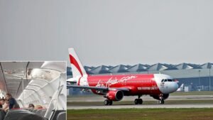 Kuala Lumpur, Malaysia: An AirAsia flight arriving from Singapore experienced a cabin interior incident during landing in Kuala Lumpur, after a section of the overhead panel became dislodged, prompting concern among passengers but resulting in no injuries. The incident occurred on April 4 aboard flight AK720, operated by an Airbus A320, as the aircraft was touching down at Kuala Lumpur International Airport (KLIA) Terminal 2. According to the airline, the aircraft landed safely at approximately 10:22 pm. Passenger accounts and airline statements indicate that a portion of the overhead cabin panel housing lighting components came loose shortly after touchdown. Parts of the panel fell onto unoccupied seats, while other sections remained suspended by wiring. Witnesses on board described hearing an unusual noise during landing before noticing the panel had detached. Despite the unexpected occurrence, the landing itself was reported as normal, and the aircraft taxied without further incident. Crucially, no passengers were seated directly beneath the affected section, preventing injuries. All passengers and crew disembarked safely after arrival. In an official statement, AirAsia confirmed that the issue was caused by a section of hose connected to the cabin panel becoming loose during landing. The airline emphasised that the aircraft had undergone all required maintenance checks prior to departure, including routine 36-hour inspections involving both visual and physical assessments. AirAsia Malaysia General Manager Captain Fareh Mazputra stated that the cabin crew responded promptly in accordance with safety procedures, assisting affected passengers and relocating those seated near the impacted area. Following the incident, the airline’s engineering team conducted a thorough inspection of the aircraft upon arrival. The affected panel was subsequently refitted and secured in line with established safety standards before the aircraft returned to service. The airline apologised for the inconvenience caused and reiterated that safety remains its top operational priority.