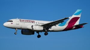 Hamburg, Germany: Eurowings Airbus A319 operating flight EW7462 was forced to make a precautionary return to Hamburg Airport shortly after departure on April 10, following a reported engine-related issue, prompting a temporary suspension of airport operations. The aircraft had departed Hamburg bound for London when the crew identified a technical malfunction, believed to be linked to one of the engines. The pilots followed standard safety procedures, entering a holding pattern over northern Germany reportedly near the Bremen-Oldenburg region before deciding to return to the departure airport. The aircraft landed safely approximately 40 to 60 minutes after takeoff. Emergency services, including fire and rescue teams, were deployed as a precaution and remained on standby during the landing. The aircraft subsequently came to a stop on a taxiway, where it was secured. There were more than 130 passengers and crew members onboard. No injuries were reported, and passengers disembarked normally using mobile stairs. Airport authorities briefly halted arrivals and departures during the incident, causing short-term operational disruption. Eurowings confirmed that the return was a precautionary measure and emphasized that safety was never compromised. The airline arranged alternative travel for affected passengers while technical teams initiated inspections of the aircraft. While initial reports indicate a possible engine warning or malfunction, the exact cause remains under investigation.