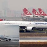 Kathmandu, Nepal: A Turkish Airlines Airbus A330 operating flight TK726 from Istanbul to Kathmandu suffered a tyre fire during landing at Nepal’s Tribhuvan International Airport on Monday morning, triggering an emergency evacuation and temporarily shutting down the country’s busiest airport. According to Nepal’s Civil Aviation Authority, the incident occurred shortly after the aircraft touched down at Tribhuvan International Airport in Kathmandu. Airport officials said flames and smoke were seen emerging from the aircraft’s right rear landing gear area moments after landing. Emergency response teams stationed at the airport immediately rushed to the runway and brought the situation under control within a short period. The aircraft involved was an Airbus A330 arriving from Istanbul with 278 passengers and 11 crew members onboard, taking the total number of occupants to 289. All passengers and crew were safely evacuated through emergency exits, and no injuries were reported during the evacuation process. Gyanendra Bhul, spokesperson for the Civil Aviation Authority of Nepal, told Reuters that the fire originated in the aircraft’s right rear tyre after landing. Officials confirmed that firefighters quickly extinguished the blaze before the aircraft was towed away from the runway to a taxiway area, where it remained grounded for technical inspections. The incident forced authorities to suspend airport operations for nearly an hour because Tribhuvan International Airport operates with a single runway. Several incoming flights were reportedly placed on hold or delayed while emergency teams cleared the runway and investigators initiated preliminary assessments. Nepal’s aviation sector continues to face operational challenges due to mountainous terrain, rapidly changing weather conditions and difficult approach procedures into Kathmandu Valley. A previous incident in 2015 involved a Turkish Airlines aircraft, when another Airbus A330 skidded off the runway at Kathmandu during dense fog conditions. No injuries were reported in that earlier occurrence either. Turkish Airlines had not officially issued a detailed statement regarding the exact technical cause of the tyre fire. Aviation authorities in Nepal are expected to conduct a technical investigation into the incident, including inspections of the landing gear and braking systems. The latest Kathmandu incident comes months after another operational issue involving a Turkish Airlines Airbus A330 in February 2026, when flight THY727 operating from Kathmandu to Istanbul reportedly diverted to Kolkata after the aircraft’s right engine developed a fire indication shortly after takeoff. That flight landed safely with all 236 people onboard, and authorities later launched an investigation into the engine-related emergency.