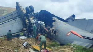 Jorhat, India: Five Indian Air Force (IAF) personnel were killed after an Antonov AN-32 military transport aircraft crashed while attempting to land at Jorhat Air Force Station in Assam on June 13, 2026, marking one of the deadliest military aviation accidents in the Northeast in recent years. The aircraft, a twin-engine AN-32 transport plane operated by the Indian Air Force, met with the accident at approximately 10:00 a.m. during what the IAF described as a "routine sortie." The crash occurred during the landing phase at the Rowriah-based air station, with the aircraft reportedly failing to land safely before crashing outside the runway area and catching fire. According to Indian Air Force officials, six personnel were on board the aircraft at the time of the accident. Five lost their lives, while the co-pilot survived and is undergoing medical treatment. In an official statement posted on social media, the Indian Air Force said, "The Indian Air Force deeply regrets the loss of five personnel in the An-32 accident at Jorhat, Assam." The deceased personnel were identified as: Squadron Leader Prashant Singh Flight Lieutenant Shubham Kumar Sergeant Jitendra Sharma Agniveervayu Khemaram Kumawat Agniveervayu Danish Alam The identity of the surviving co-pilot has not been officially released. Emergency response teams, including firefighters and rescue personnel, were immediately deployed to the crash site. Senior Air Force officials rushed to Jorhat as rescue and recovery operations commenced. Authorities sealed the entire air station while emergency services secured the wreckage and began preliminary assessments. Officials stated that the aircraft was involved in a routine operational mission. However, the Air Force has not disclosed the exact flight profile, intended route, or operational objective of the sortie. No official cause has been determined. The Indian Air Force has ordered a Court of Inquiry to investigate the circumstances surrounding the crash. IAF officials told media organizations that a detailed investigation would examine all possible factors, including technical, operational and environmental aspects. No evidence has yet been released indicating whether the accident resulted from a mechanical malfunction, pilot error, weather conditions or any other contributing factor. Defence Minister Rajnath Singh expressed condolences to the families of the deceased personnel following the accident. The AN-32 remains one of the Indian Air Force's primary tactical transport aircraft and is extensively used for troop movement, logistics missions, cargo transport and operations in high-altitude and remote regions, particularly across India's northeastern sector and Himalayan frontiers. The accident has drawn attention to the AN-32 fleet, which has experienced several major accidents over the past two decades. In June 2019, another IAF AN-32 carrying 13 personnel disappeared after departing Jorhat for Mechuka in Arunachal Pradesh before crashing in mountainous terrain, killing everyone on board. A separate AN-32 operating from Chennai to Port Blair disappeared over the Bay of Bengal in July 2016 with 29 personnel aboard and remains one of the most significant losses in Indian military aviation history. As investigators begin examining the Jorhat crash site, the Indian Air Force has said it stands firmly with the families of the deceased personnel and will conduct a comprehensive inquiry into the accident. The findings of the Court of Inquiry are expected to determine the exact sequence of events that led to the loss of the aircraft and five servicemen.