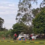 Marília, Brazil: Two pilots were killed and a third occupant was seriously injured after a twin-engine aircraft crashed onto a football field shortly after takeoff from Marília Airport in the Brazilian state of São Paulo on Wednesday, June 10, authorities said. The accident involved a Beechcraft Baron 58, registration PT-MDB, which departed Frank Miloye Milenkovich Airport in Marília at approximately 11:13 a.m. local time. According to local authorities and airport operator Rede Voa, the aircraft was conducting a test flight and was expected to return to the airport after departure. Moments after takeoff, the aircraft lost altitude and crashed into the football field of the Associação Atlética Banco do Brasil (AABB), located adjacent to the airport perimeter. Witnesses reported a post-impact fire, and emergency crews from the Fire Department, Civil Defense and the Mobile Emergency Care Service (SAMU) responded to the scene. Two occupants were found dead in the wreckage. Brazilian media identified the victims as pilots Henrique Guariente and Gabriel Maloni. A third occupant, identified in local reports as 28-year-old pilot Pablo, survived the crash and was transported to the Hospital das Clínicas in Marília with serious injuries. Authorities said no injuries were reported on the ground despite the aircraft crashing into a sports facility. Images from the scene showed the aircraft heavily damaged and engulfed in flames following the impact. According to data from Brazil’s National Civil Aviation Agency (ANAC), the Beechcraft Baron 58 was manufactured in 1985 and was in normal airworthy condition at the time of the accident. The aircraft carried registration PT-MDB and was listed in the Brazilian Aeronautical Registry as authorized for private operations. Preliminary flight-tracking information indicated that the aircraft remained in the vicinity of the airport after departure and reportedly performed several turns before the crash. However, investigators have not determined whether those maneuvers were related to the accident sequence. The cause of the crash has not yet been established. Brazilian aviation authorities are expected to examine the aircraft wreckage, maintenance records, operational history and witness accounts as part of the investigation. Officials emphasized that any conclusions regarding mechanical failure, pilot actions, weather conditions or other contributing factors would be premature until investigators complete their analysis.