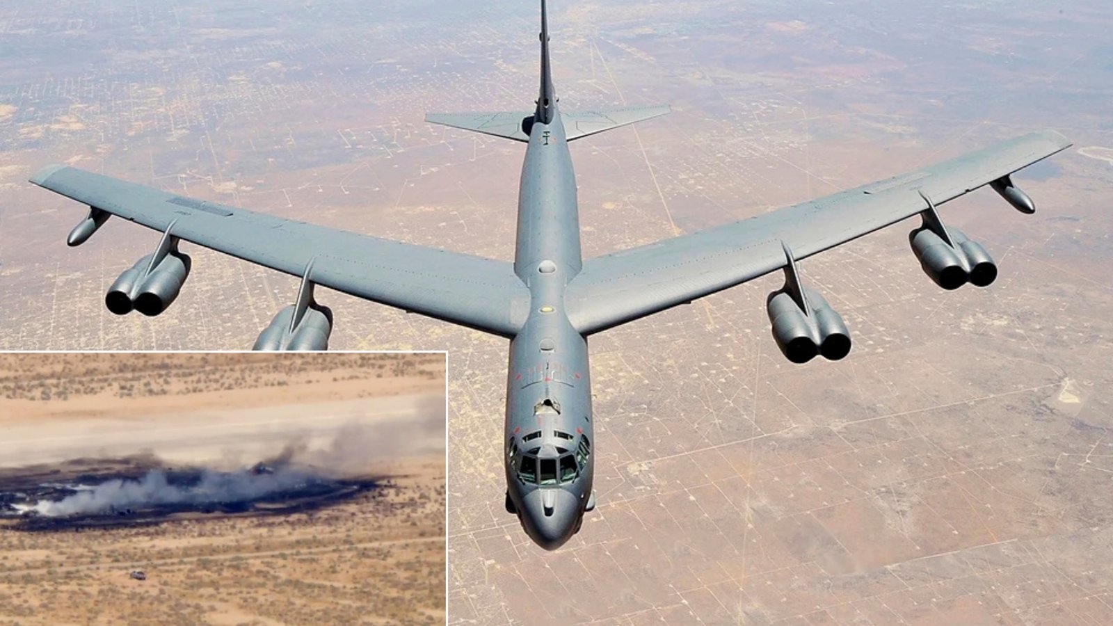 Eight Crew Members Killed After USAF B-52 Crashes During Test Flight Near Edwards AFB
