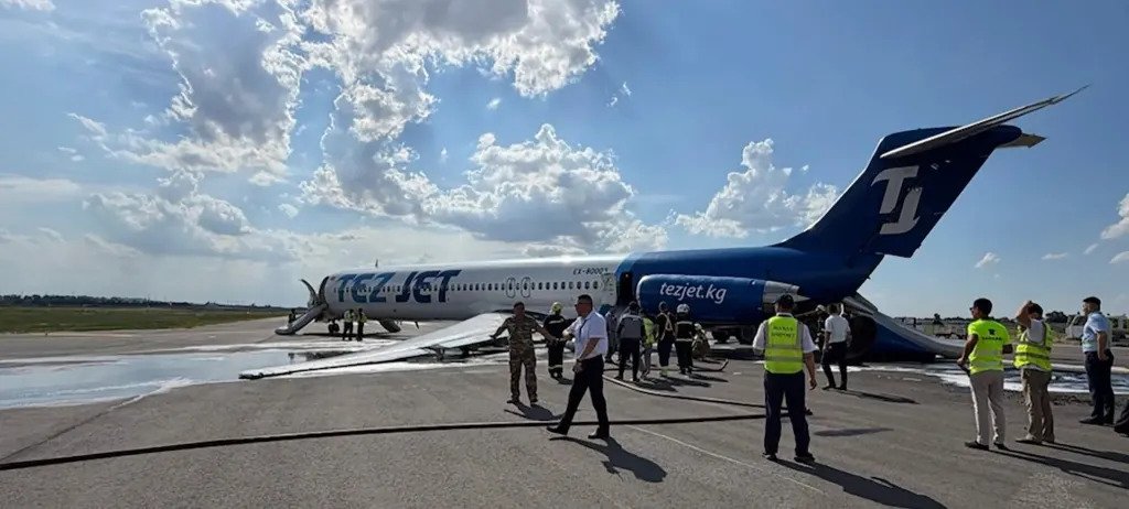 TezJet MD-83 Landing Gear Collapses During Takeoff In Kyrgyzstan, 181 Evacuated