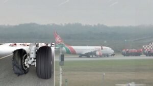 Kenya Airways Boeing 737-800 Suffers Tyre Burst After Landing At Cape Town