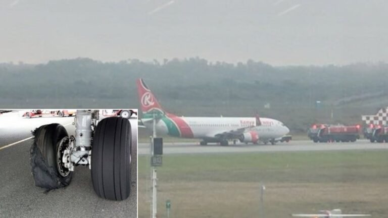 Kenya Airways Boeing 737-800 Suffers Tyre Burst After Landing At Cape Town