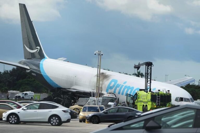 Amazon Air 767 Crew Warned Of Excessive Speed Before Miami Runway Overrun, NTSB Reveals SEO DES: The Sept 6 crash killed 5 airport cleaning workers on ground, injured 5 others, while both pilots survived; NTSB continues its examination of the crash SOCIAL: One of the pilots of Amazon Prime Air Flight 7598 repeatedly warned that the Boeing 767 was travelling too fast during its final approach to Miami International Airport, according to newly released NTSB cockpit recorder information. The recording captured repeated concerns about excessive speed, followed by “sink rate” and “too low terrain” warnings before the aircraft touched down on Runway 30. Flight data showed the aircraft touched down at a groundspeed of 158 knots before the crew briefly initiated a go-around. The throttles were increased to go-around thrust but were reduced to idle four seconds later, with the brakes reapplied. The NTSB found no indication that the speed brakes or thrust reversers were deployed before the aircraft left the paved surface, travelled about 1,300 feet beyond the runway and struck vehicles. The September 6, 2026 crash killed five airport cleaning workers, while five other people were injured and both pilots survived. The NTSB has interviewed the flight crew and continues examining the approach, automated warnings, attempted go-around, runway excursion and other factors. Investigators have not yet determined the probable cause. Miami, United States: One of the pilots of Amazon Prime Air Flight 7598 repeatedly warned that the Boeing 767 was travelling too fast during its final approach to Miami International Airport, according to newly released cockpit recorder information from the US National Transportation Safety Board (NTSB). The NTSB said that about one minute and 42 seconds before the cockpit voice recorder ended, one pilot called for the flaps to be set to 20 degrees while the other cautioned that the aircraft was “too fast.” The pilot continued making comments about the aircraft's excessive speed throughout the remainder of the recording, but investigators said there was no consistent verbal response to those concerns. The newly released preliminary evidence provides the clearest account yet of the final moments before the cargo aircraft overran Runway 30 on September 6, 2026, struck vehicles beyond the airport and killed five people on the ground. The Boeing 767-33A, operated by 21 Air as Amazon Prime Air Flight 7598, had arrived from San Juan, Puerto Rico, on its third flight of the day. Only the two pilots were onboard the aircraft. The NTSB recovered both the cockpit voice recorder and flight data recorder and successfully read them at its laboratory in Washington. The cockpit recorder contained more than two hours of good-quality audio across four channels, while the flight recorder contained about 54 hours of information covering more than 400 parameters. According to the preliminary timeline, the crew was cleared to land on Runway 30 about four minutes before the recording ended. The landing gear was lowered, and the crew progressively selected additional flap settings. About 1 minute and 23 seconds before the end of the recording, sounds consistent with the autopilot disconnect were captured. The aircraft then descended amid a series of automated warnings. The cockpit recorded two “sink rate” warnings, followed by the electronic 500-foot, 100-foot and minimums callouts. About 48 seconds before the recording ended, the automated “too low terrain” warning sounded four times, followed by another such warning seconds later. Sounds consistent with touchdown were recorded about 31 seconds before the end of the cockpit recording. Flight data showed the aircraft's nose and right main landing gear touched down at a groundspeed of 158 knots. The brakes were applied as the aircraft slowed to 146 knots, while the left main gear touched down at 134 knots. About 15 seconds before the end of the recording, a pilot called for a go-around. At the same time, the brakes were released at a groundspeed of 120 knots and the throttles were increased to a setting consistent with go-around thrust. However, four seconds later, the throttles were reduced to idle and the brakes were reapplied while the aircraft was still travelling at 117 knots. About seven seconds before the flight recorder ended, the recorded acceleration values changed markedly. The aircraft subsequently left the paved surface, according to the preliminary data. The NTSB said the final recorded groundspeed was 65 knots and found no indication in the recorded data that either the speed brakes or thrust reversers were deployed. The aircraft travelled about 1,300 feet beyond the runway, struck a van carrying airport cleaning workers, continued through the airport perimeter area and later struck a Toyota Corolla Cross before catching fire. The NTSB stressed that all recorder information released so far is preliminary and subject to change. It has not yet determined the probable cause of the accident. The confirmed death toll remains five, according to the latest available information from Miami-Dade authorities. All five people killed were occupants of the van struck by the Boeing 767. The victims were identified as, Rolando Aleman Leon, 55; Yoel Rodriguez Naranjo, 53; Julio C. Pineda, 75; Carlos Acosta Fajardo, 53 and Javierkys Reyes Quevedo, 47. They were employees of Professional Ocean Service Corp., an aircraft-cleaning contractor at Miami International Airport. Reports said the workers were finishing their shift when the crash occurred. Five other people were injured in the accident. The two pilots survived and were released from hospital. The latest local authority updates reported that two other injured people remained in critical condition, while another was in stable condition. NTSB investigators have interviewed the captain and first officer and will conduct a detailed review of the cockpit recording before producing a written transcript. The investigation is continuing into the circumstances surrounding the approach and landing, including the aircraft's speed, the automated cockpit warnings, the attempted go-around and why the speed brakes and thrust reversers were not indicated as deployed in the recorded data. Investigators are also examining the broader circumstances surrounding the runway excursion, including weather and runway safety factors. The NTSB has previously said it will review whether the absence of an Engineered Materials Arresting System (EMAS) at the runway end was relevant, although Miami International Airport met applicable FAA runway safety requirements. The final NTSB report, which will determine the probable cause and issue any safety recommendations, is expected to take considerably longer. For now, the investigation remains ongoing.