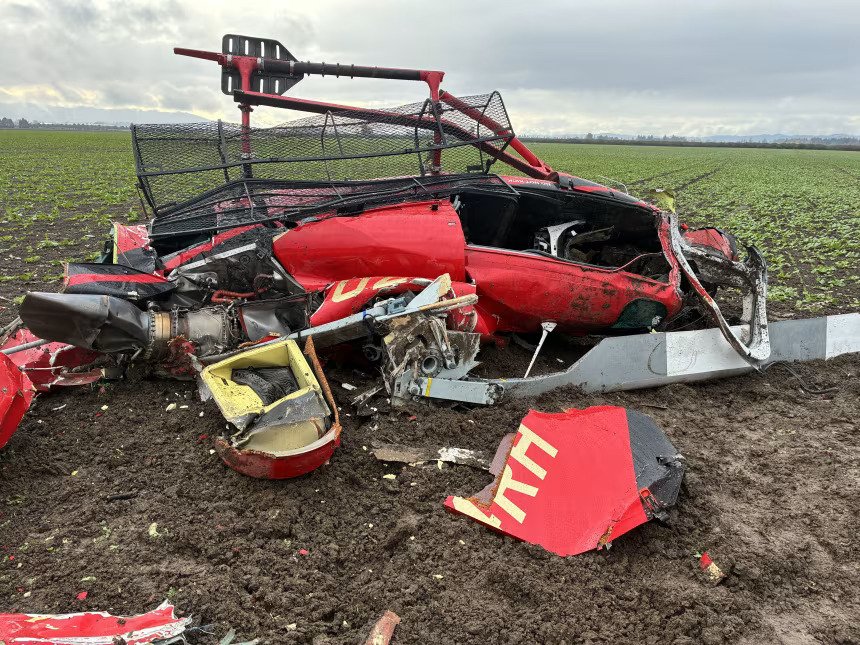 Three Killed As Two Helicopters Collide Mid-Air And Crash Near Oregon Airport