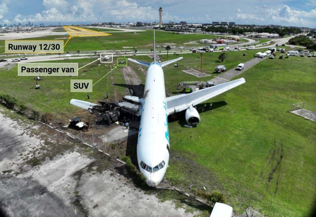 NTSB Reveals Amazon Air 767 Crew Warned Of Excessive Speed Before Miami Runway Overrun